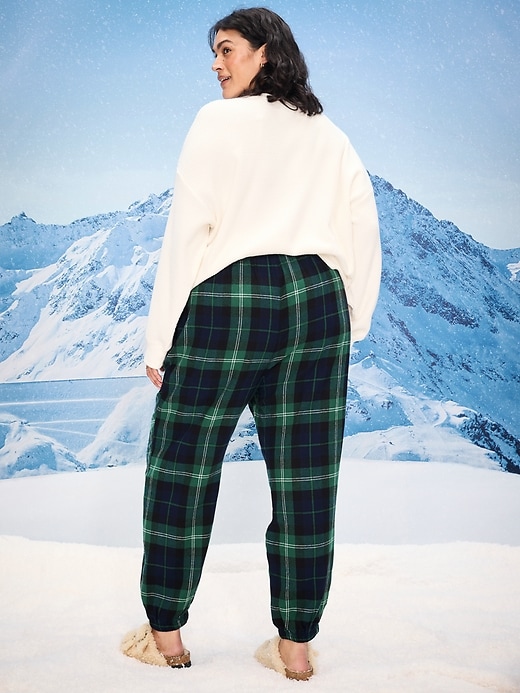 Image number 8 showing, Plaid Flannel Pajama Joggers for Women