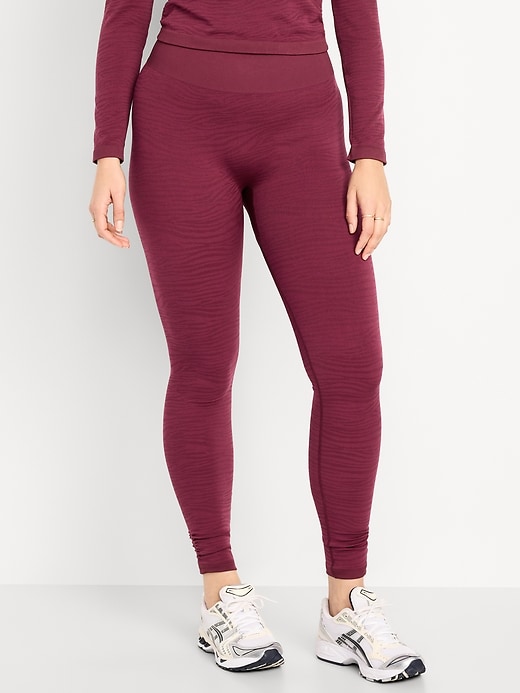 Image number 5 showing, High-Waisted Jacquard Leggings