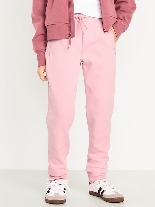 Image number 3 showing, Slim High-Waisted Dynamic Fleece Joggers for Girls