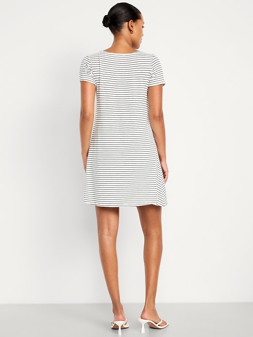 Image number 2 showing, Short-Sleeve Mini Swing Dress