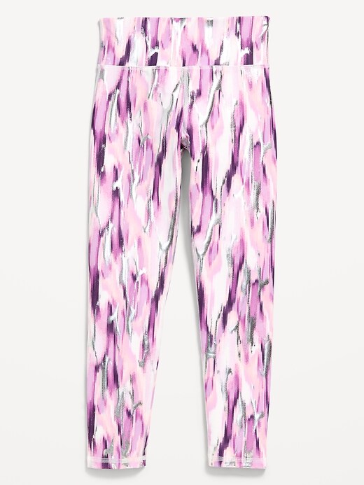 Image number 2 showing, High-Waisted PowerSoft 7/8-Length Leggings for Girls
