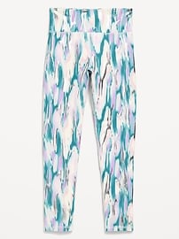 Image number 1 showing, High-Waisted PowerSoft 7/8-Length Leggings for Girls