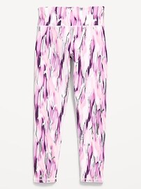 Image number 1 showing, High-Waisted PowerSoft 7/8-Length Leggings for Girls