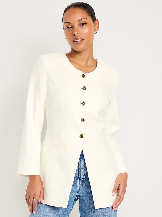 L'image numéro 1 présente Blazer long ajusté