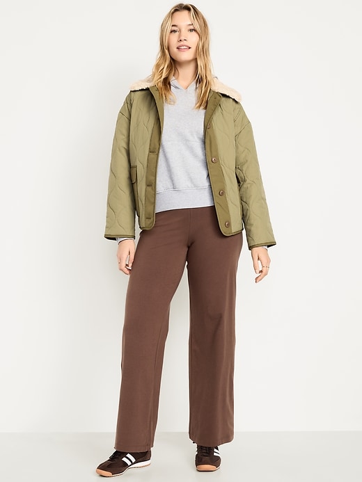 Image number 5 showing, High-Waisted Fashion Wide-Leg Leggings