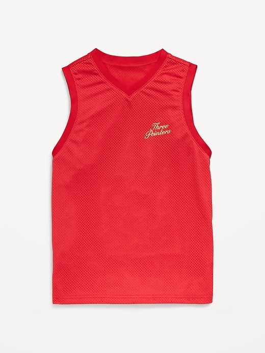 Image number 1 showing, Mesh Graphic Basketball Tank Top for Boys