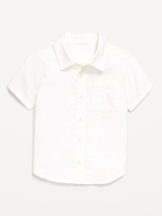 Image number 1 showing, Short-Sleeve Oxford Shirt for Toddler Boys
