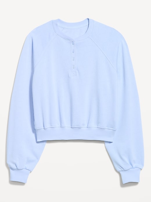 Image number 4 showing, SoComfy Oversized Button-Front Sweatshirt