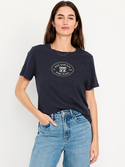 Image number 1 showing, EveryWear Crew-Neck Graphic T-Shirt