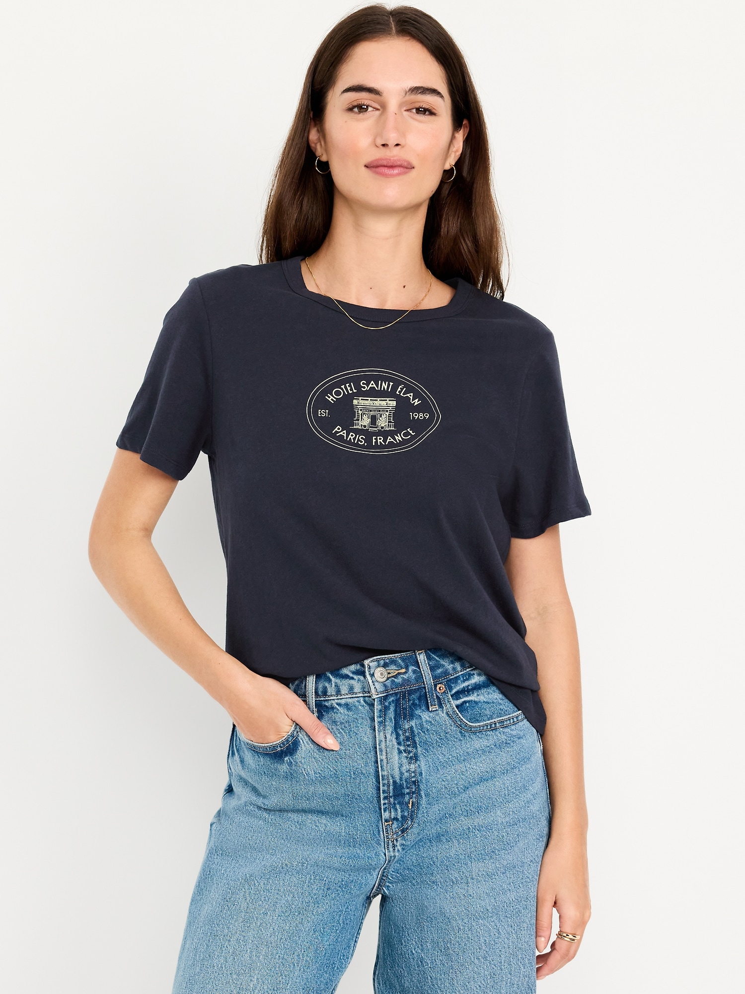 EveryWear Crew-Neck Graphic T-Shirt