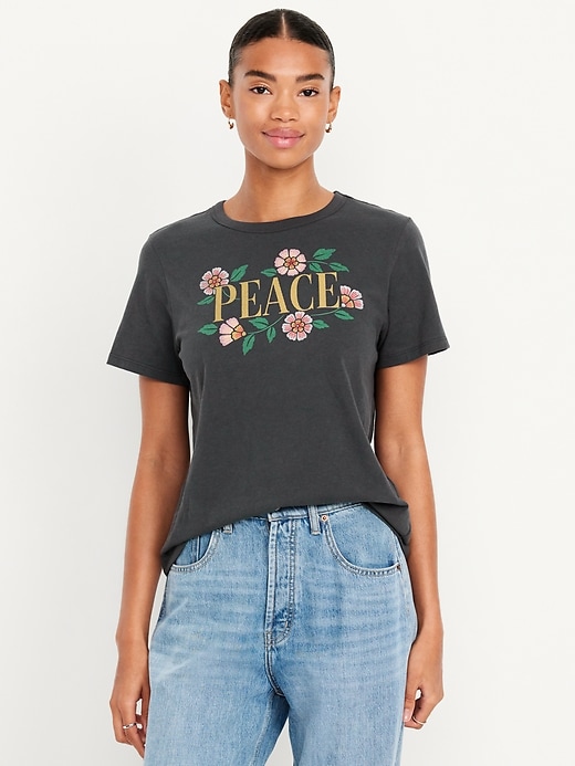 Image number 1 showing, EveryWear Crew-Neck Graphic T-Shirt