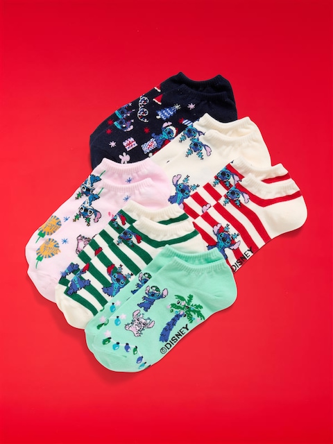 Disney© 6-Pack Novelty Ankle Socks for Women - Stitch