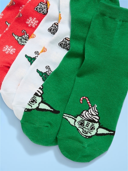 Image number 2 showing, Disney© 3-Pack Novelty Quarter Crew Socks for Women