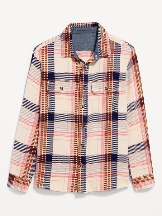 Image number 4 showing, Loose Fit Textured Plaid Pocket Shirt