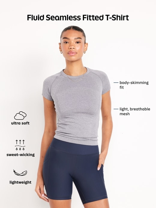 L'image numéro 9 présente T-shirt ajusté Fluidité sans coutures