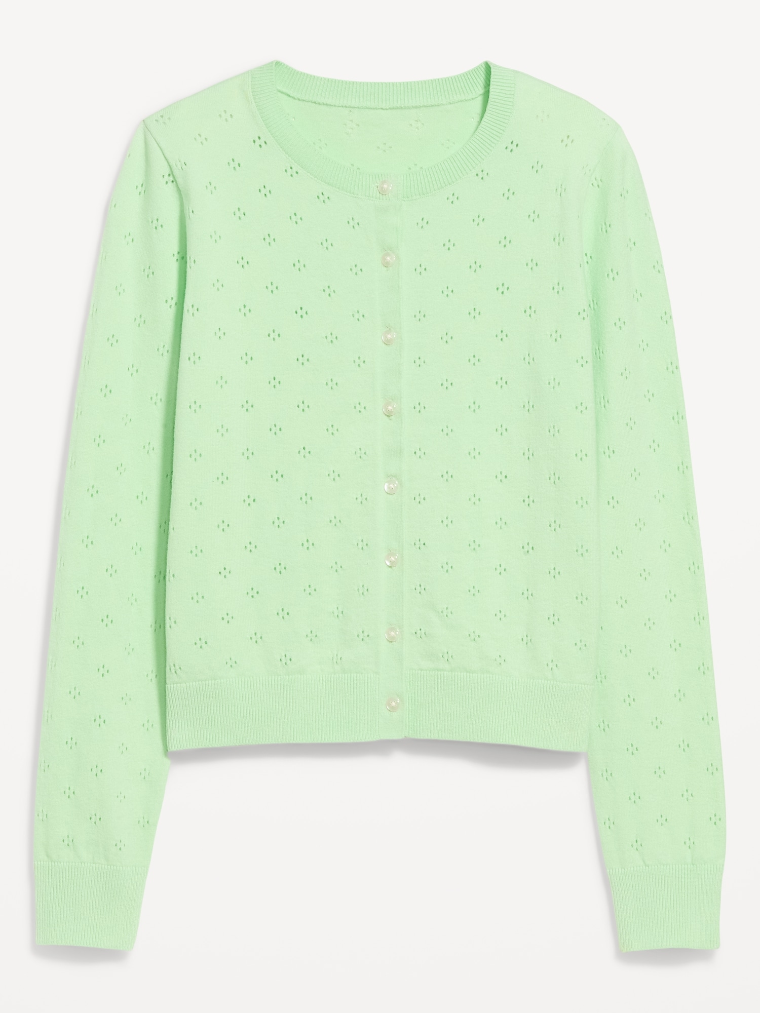 L'image numéro 4 présente Cardigan court en tricot pointelle SoSoft léger