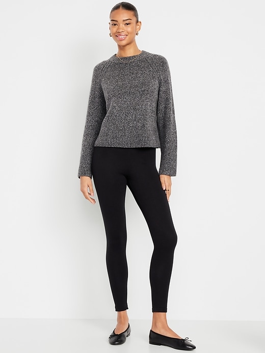 Image number 1 showing, High-Waisted Fleece-Lined Leggings 3-Pack