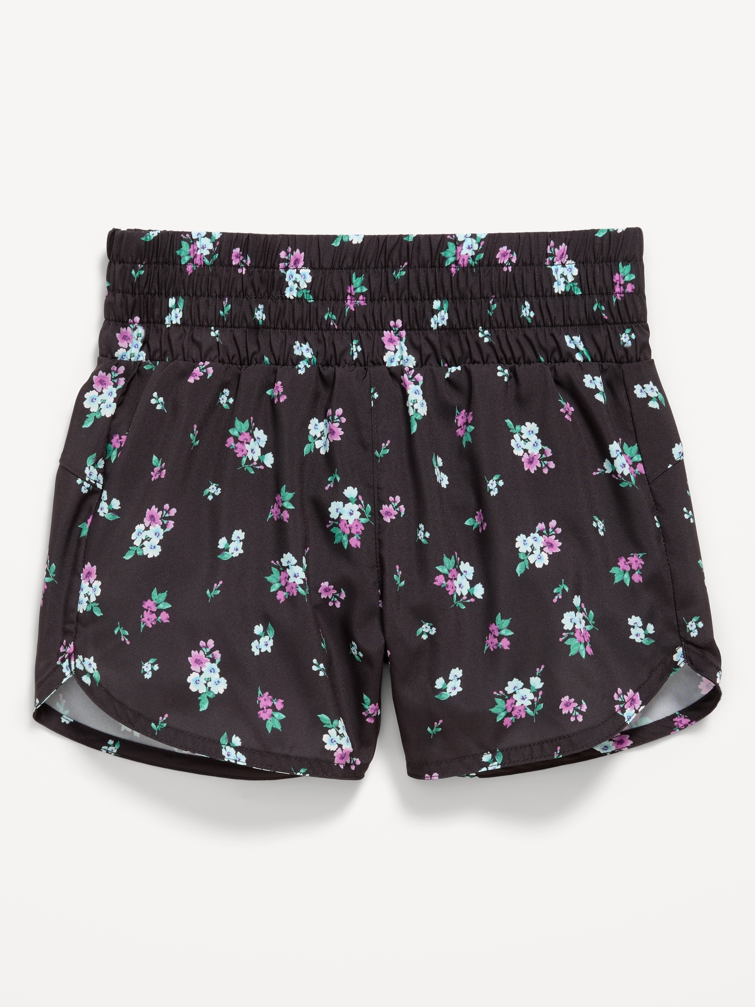 High-Waisted Dolphin-Hem Run Shorts for Girls