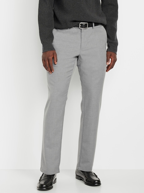 Athletic-Fit Twill Dress Pants - Medium Gray Heather