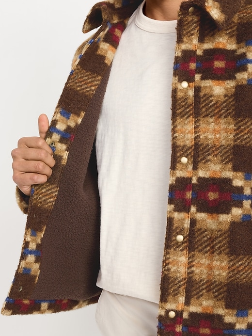 Image number 5 showing, Sherpa-Lined Snap-Button Jacket