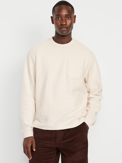Image number 1 showing, Loose Pocket Crew-Neck Sweatshirt