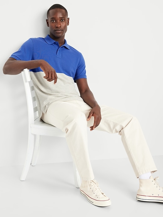 Image number 3 showing, Color-Block Pique Polo