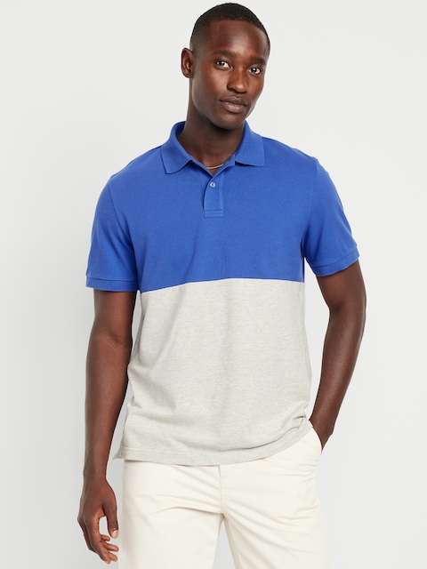 Color-Block Pique Polo