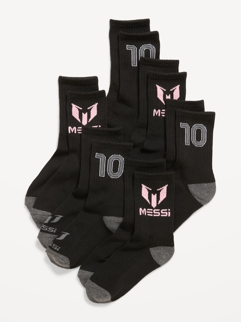 Messi™ Gender-Neutral Crew Socks 6-Pack for Kids