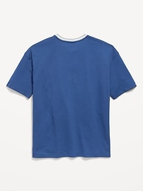 L'image numéro 3 présente T-shirt surdimensionné à manches courtes et à imprimé pour garçon