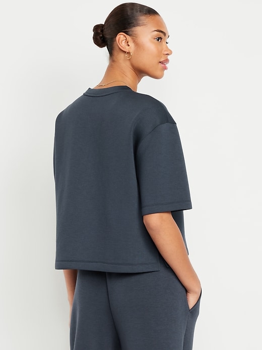 Image number 2 showing, Bounce Fleece Relaxed Short-Sleeve Top