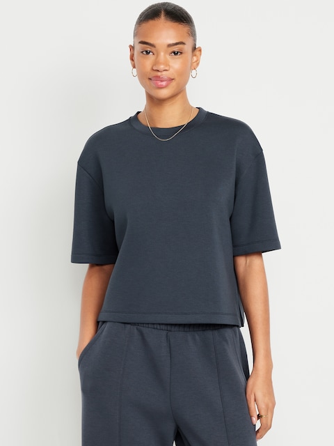 Bounce Fleece Relaxed Short-Sleeve Top