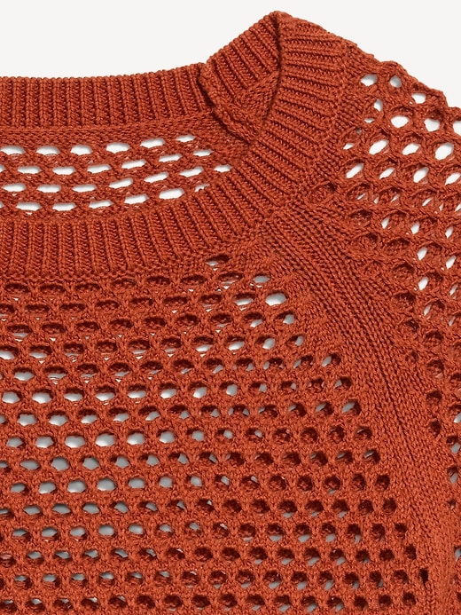 L'image numéro 5 présente Chandail raglan en tricot de Coton littoral ajouré