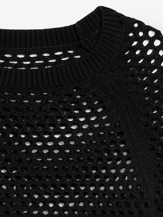 L'image numéro 5 présente Chandail raglan en tricot de Coton littoral ajouré