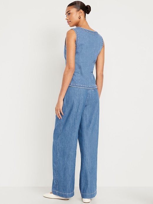 Image number 3 showing, High-Waisted Taylor Trouser Wide-Leg Pants