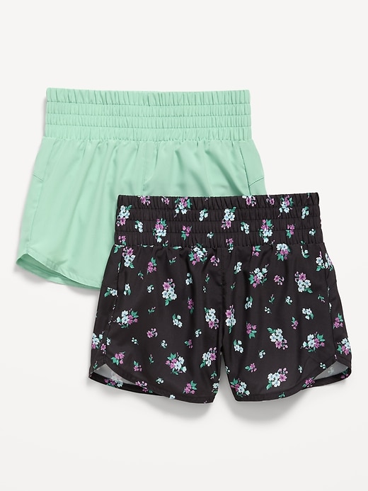 Image number 1 showing, High-Waisted Dolphin-Hem Run Shorts 2-Pack for Girls