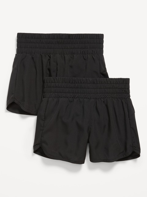 High-Waisted Dolphin-Hem Run Shorts 2-Pack for Girls