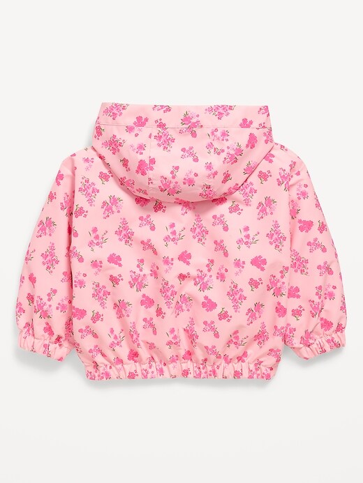 Image number 2 showing, Printed Hooded Track Jacket for Toddler Girls