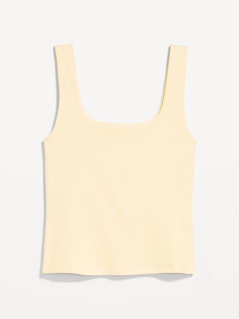Hug Double-Layer Scoop-Neck Tank Top