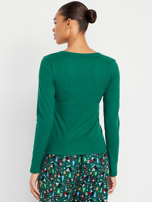Image number 2 showing, Cozy Snug Long-Sleeve V-Neck T-Shirt