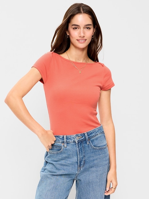 Image number 1 showing, Snug Boatneck T-Shirt