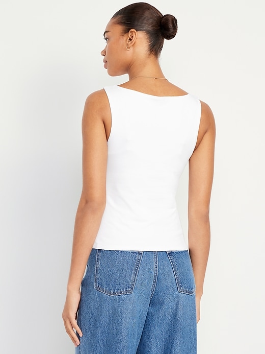 Image number 2 showing, Hug Double-Layer Boat-Neck Top