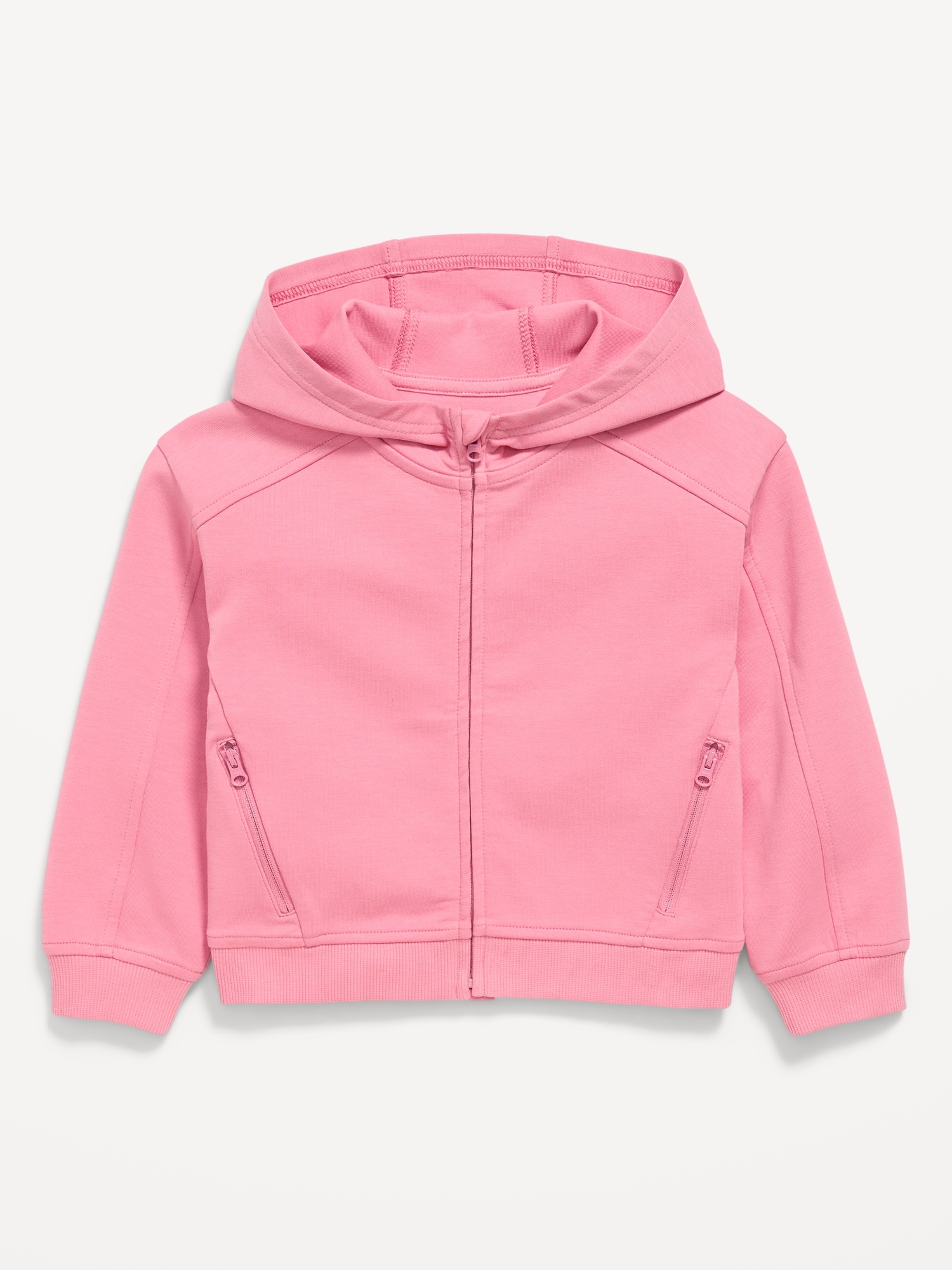Oversized Dynamic Fleece Full-Zip Hoodie for Toddler Girls