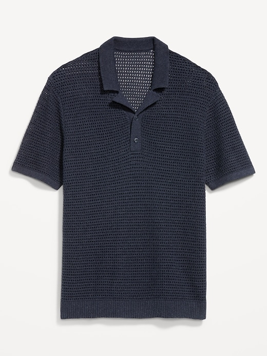 Image number 3 showing, Short-Sleeve Polo Sweater