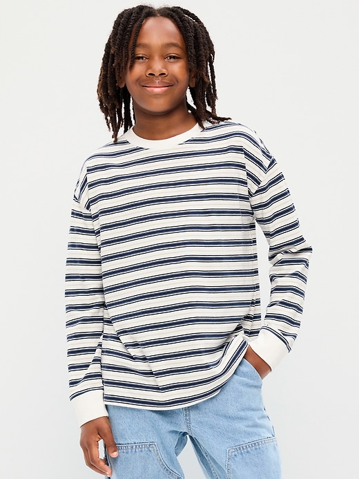 Image number 1 showing, Printed Oversized Long-Sleeve T-Shirt for Boys