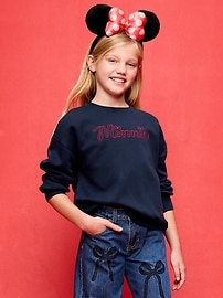 Image number 3 showing, Old Navy x Disney Oversized Minnie Mouse Embroidered Graphic Tunic Sweatshirt for Girls