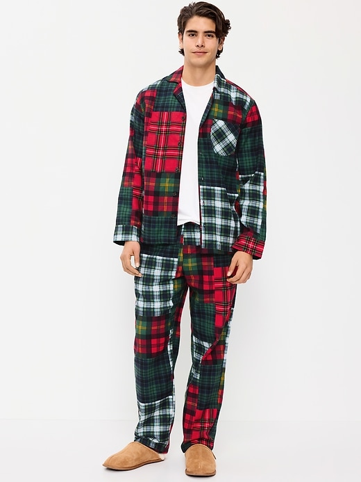 L'image numéro 1 présente Pyjama en flanelle à motif pour homme
