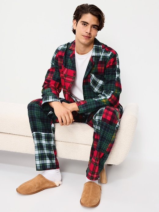 L'image numéro 3 présente Pyjama en flanelle à motif pour homme