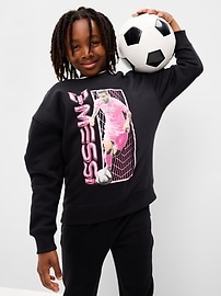 Image number 1 showing, Messi™ Oversized Crew-Neck Graphic Sweatshirt for Boys