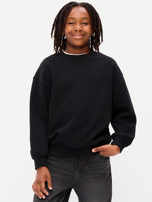 Image number 1 showing, Favorite Fleece Oversized Crew-Neck Sweatshirt for Boys