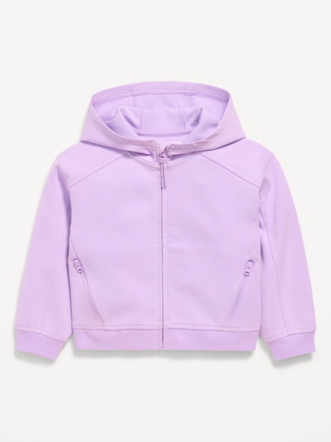 Oversized Dynamic Fleece Full-Zip Hoodie for Toddler Girls